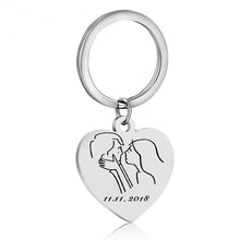 Load image into Gallery viewer, Personalized Customize Engraving  Key Chain Stainless Steel Calendar Highlighted Date Car Logo Plate Number  Anti-lost Keyring