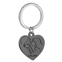 Load image into Gallery viewer, Personalized Customize Engraving  Key Chain Stainless Steel Calendar Highlighted Date Car Logo Plate Number  Anti-lost Keyring