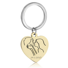 Load image into Gallery viewer, Personalized Customize Engraving  Key Chain Stainless Steel Calendar Highlighted Date Car Logo Plate Number  Anti-lost Keyring