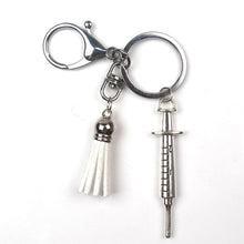Load image into Gallery viewer, New Nurse Medical Box Medical Key Chain Needle Syringe Stethoscope Tassel Color Cute Keychain Jewelry Gift