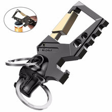 Load image into Gallery viewer, Hephis Carabiner Key Chain and Unique Men Car Keychains Bottle Opener Multi Function High Grade Key Rings Holder Jewelry Gifts